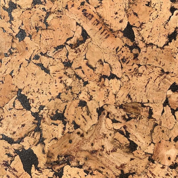 Cobblestone Black cork wall tiles in tackboard thickness